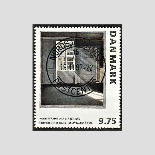 FRIMRKER DANMARK | 1997 - AFA 1158 - Vilh. Hammershj - 9,75 Kr. flerfarvet - Lux Stemplet