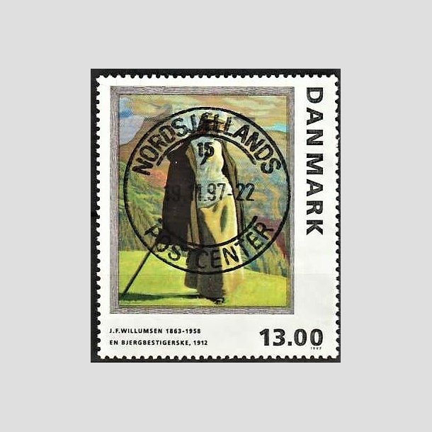 FRIMRKER DANMARK | 1997 - AFA 1159 - J.F. Willumsen - 13,00 Kr. flerfarvet - Pragt Stemplet