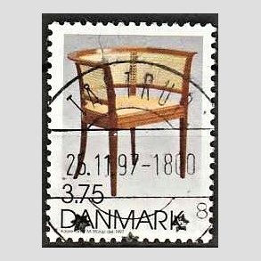 FRIM�RKER DANMARK | 1997 - AFA 1160 - Dansk design - 3,75 Kr. flerfarvet - Pragt Stemplet T�strup