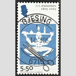 FRIM�RKER DANMARK | 2005 - AFA 1423 - H.C. Andersen - 5,50 Kr. Saks og klip - Pragt Stemplet