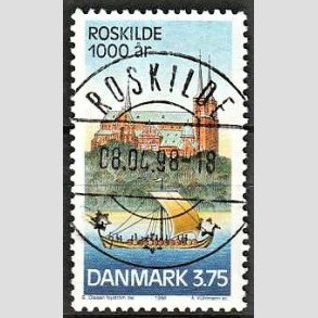 FRIM�RKER DANMARK | 1998 - AFA 1169 - Roskilde 1000 �r. - 3,75 Kr. flerfarvet - Pragt Stemplet