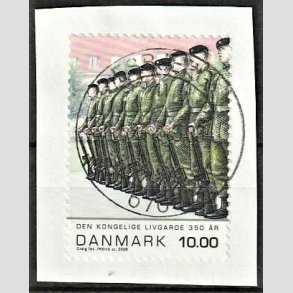 FRIM�RKER DANMARK | 2008 - AFA 1534 - Livgarden 350 �r. - 10,00 Kr. flerfarvet p� klip - Lux Stemplet