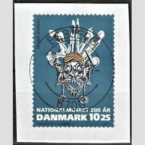 FRIM�RKER DANMARK | 2007 - AFA 1504 - Nationalmuseet 200 �r. - 10,25 Kr. flerfarvet p� klip - Pragt Stemplet