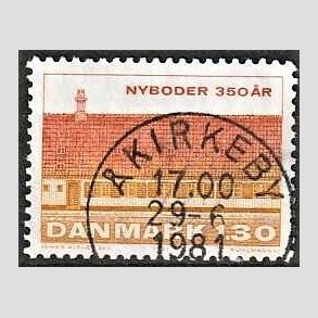 FRIM�RKER DANMARK | 1981 - AFA 725 - Nyboder 350 �r - 1,30 Kr. flerfarvet - Pragt Stemplet �kirkeby