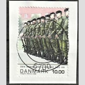 FRIM�RKER DANMARK | 2008 - AFA 1534 - Livgarden 350 �r. - 10,00 Kr. flerfarvet p� klip - Lux Stemplet