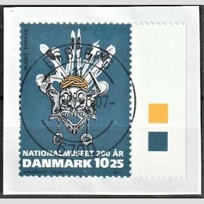 FRIM�RKER DANMARK | 2007 - AFA 1504 - Nationalmuseet 200 �r. - 10,25 Kr. flerfarvet p� klip - Pragt Stemplet