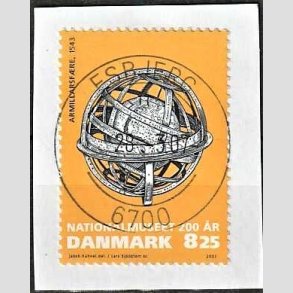 FRIM�RKER DANMARK | 2007 - AFA 1503 - Nationalmuseet 200 �r - 8,25 Kr. flerfarvet p� klip - Pragt Stemplet