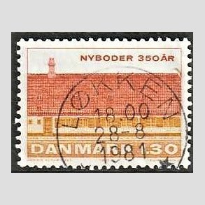FRIM�RKER DANMARK | 1981 - AFA 725 - Nyboder 350 �r - 1,30 Kr. flerfarvet - Pragt Stemplet L�kken