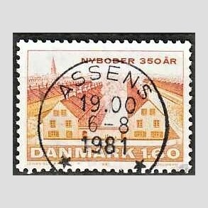 FRIM�RKER DANMARK | 1981 - AFA 725 - Nyboder 350 �r - 1,30 Kr. flerfarvet - Pragt Stemplet Assens