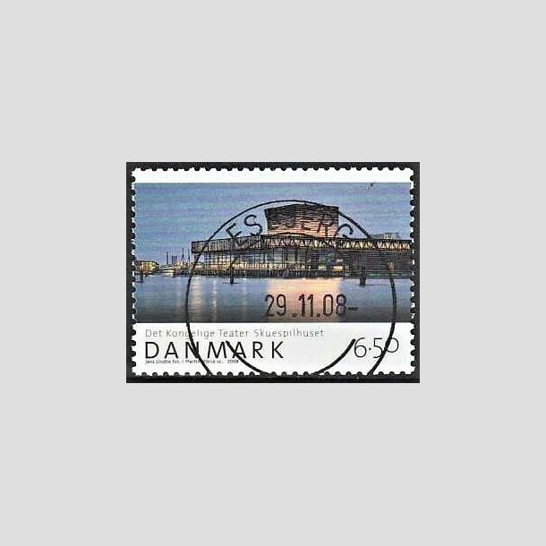 FRIMRKER DANMARK | 2008 - AFA 1527 - Den danske nationalscene - 6,50 Kr. skuespilhuset - Pragt Stemplet Esbjerg