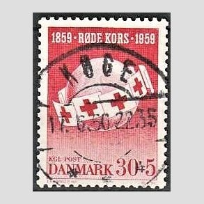 FRIMRKER DANMARK | 1959 - AFA 378 - Rde Kors - 30 + 5 re rd - Pragt Stemplet Kge