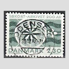 FRIM�RKER DANMARK | 1984 - AFA 799 - S�kortarkivet 200 �r - 2,30 Kr. gr�n - Lux Stemplet
