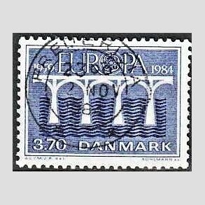 FRIM�RKER DANMARK | 1984 - AFA 804 - Europam�rker - 3,70 Kr. bl� - Pragt Stemplet