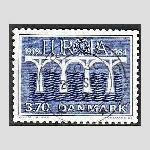 FRIM�RKER DANMARK | 1984 - AFA 804 - Europam�rker - 3,70 Kr. bl� - Pragt Stemplet