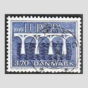 FRIM�RKER DANMARK | 1984 - AFA 804 - Europam�rker - 3,70 Kr. bl� - Pragt Stemplet
