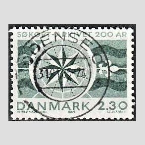 FRIM�RKER DANMARK | 1984 - AFA 799 - S�kortarkivet 200 �r - 2,30 Kr. gr�n - Lux Stemplet