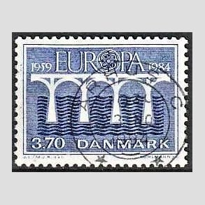 FRIM�RKER DANMARK | 1984 - AFA 804 - Europam�rker - 3,70 Kr. bl� - Pragt Stemplet