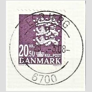 FRIMRKER DANMARK | 2008 - AFA 1532 - Lille Rigsvben - 20,50 Kr. violet p klip - Pragt Stemplet