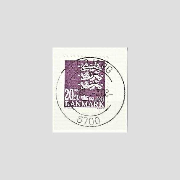 FRIMRKER DANMARK | 2008 - AFA 1532 - Lille Rigsvben - 20,50 Kr. violet p klip - Pragt Stemplet