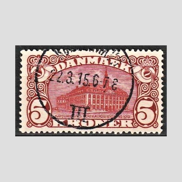 FRIMRKER DANMARK | 1912 - AFA 67 - 5 Kr. Centralposthus - Stemplet