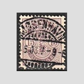 FRIM�RKER DANMARK | 1901-02 - AFA 38 - 15 �re gr�lilla - Lux Stemplet 