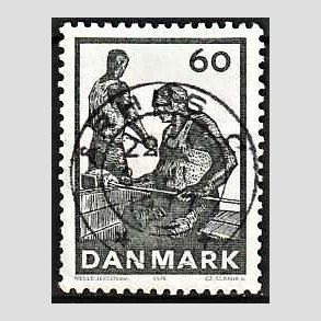 FRIM�RKER DANMARK | 1976 - AFA 627 - Dansk glasproduktion - 60 �re gr�sort - Pragt Stemplet �rhus C