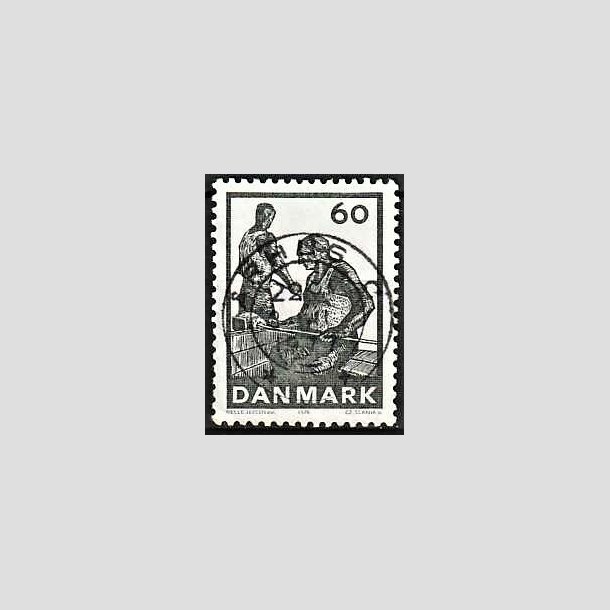 FRIMRKER DANMARK | 1976 - AFA 627 - Dansk glasproduktion - 60 re grsort - Pragt Stemplet rhus C