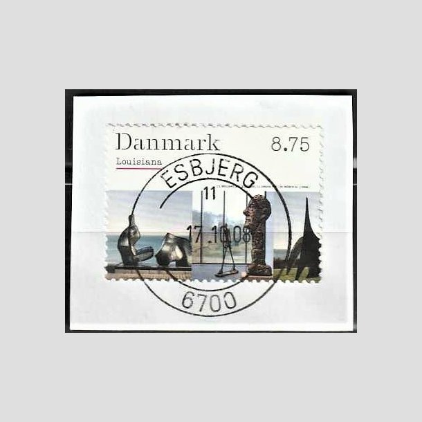 FRIMRKER DANMARK | 2008 - AFA 1541 - Kunstmuseet Louisiana - 8,75 Kr. flerfarvet p klip - Pragt Stemplet