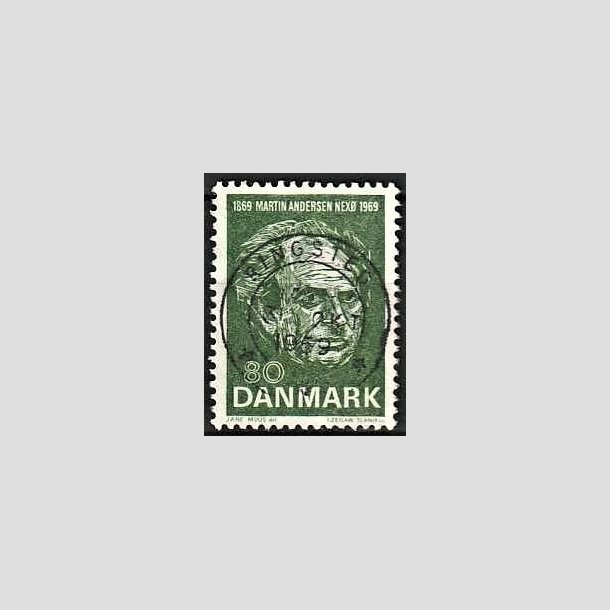 FRIMRKER DANMARK | 1969 - AFA 485 - Martin Andersen Nex - 80 re grn - Pragt Stemplet Ringsted