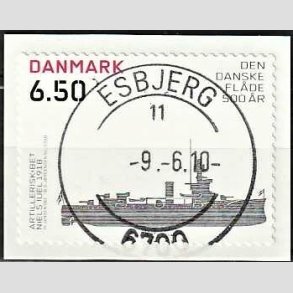 FRIMRKER DANMARK | 2010 - AFA 1621E - Den Danske flde 500 r - 6,50 Kr. Niels Juel - Pragt Stemplet