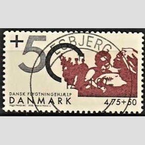 FRIMRKER DANMARK | 2006 - AFA 1459 - Dansk flygtningehjlp - 4,75+0,50 Kr. Afrika - Pragt Stemplet Esbjerg