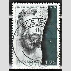 FRIM�RKER DANMARK | 2006 - AFA 1474 - Glypoteket 100 �r. - 4,75 Kr. Gravrelief - Pragt Stemplet