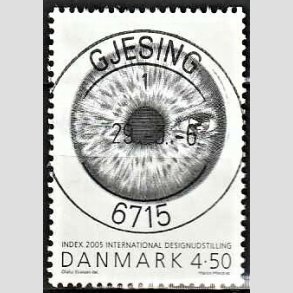 FRIM�RKER DANMARK | 2005 - AFA 1443 - INDEX:2005 - 4,50 Kr. flerfarvet - Pragt Stemplet Gjesing
