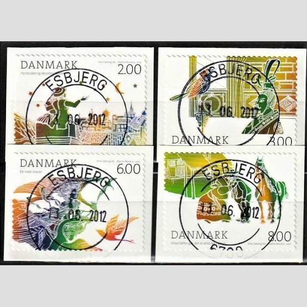FRIMRKER DANMARK | 2012 - AFA 1710-1713 - H.C. Andersens eventyr - 2,00-8,00 Kr. flerfarvet i komplet st - Pragt Stemplet