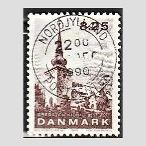 FRIMRKER DANMARK | 1990 - AFA 976 - Jyske landsbykirker - 8,25 Kr. brun - Lux Stemplet