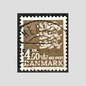 FRIMRKER DANMARK | 1972 - AFA 530 - Rigsvben 4,50 Kr. olivenbrun - Lux Stemplet