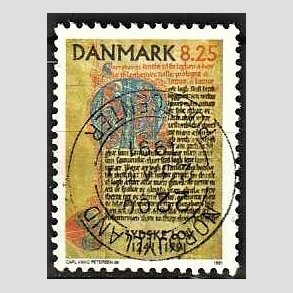 FRIM�RKER DANMARK | 1991 - AFA 991 - Jyske Lov 750 �r. - 8,25 Kr. flerfarvet - Lux Stemplet