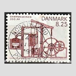 FRIMRKER DANMARK | 1990 - AFA 961 - Dampmaskinen 200 r. - 8,25 Kr. brunrd - Lux Stemplet