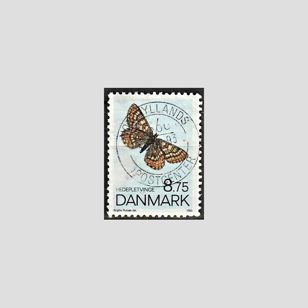 FRIMRKER DANMARK | 1993 - AFA 1039 - Sommerfugle - 8,75 Kr. flerfarvet - Pragt Stemplet