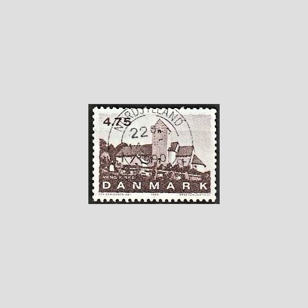 FRIMRKER DANMARK | 1990 - AFA 975 - Jyske landsbykirker - 4,75 Kr. brun - Pragt Stemplet