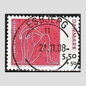 FRIMRKER DANMARK | 2008 - AFA 1529 - Krftens Bekmpelse - 5,50 + 0,50 Kr. flerfarvet - Lux Stemplet