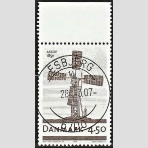 FRIM�RKER DANMARK | 2007 - AFA 1492 - Danske vindm�ller - 4,50 Kr. M�llen i Anskov - Pragt Stemplet Esbjerg