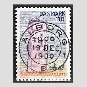FRIM�RKER DANMARK | 1980 - AFA 701 - Nord for Limfjorden - 110 �re flerfarvet - Pragt Stemplet �lborg