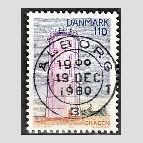 FRIM�RKER DANMARK | 1980 - AFA 701 - Nord for Limfjorden - 110 �re flerfarvet - Pragt Stemplet
