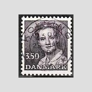 FRIMRKER DANMARK | 1985 - AFA 821 - Dronning Margrethe - 3,50 Kr. brunviolet - Pragt Stemplet