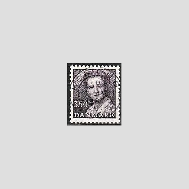 FRIMRKER DANMARK | 1985 - AFA 821 - Dronning Margrethe - 3,50 Kr. brunviolet - Pragt Stemplet