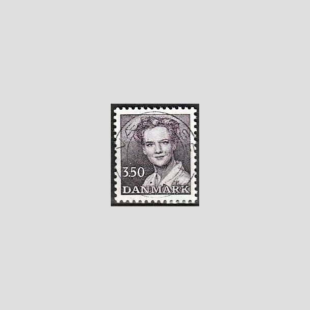 FRIMRKER DANMARK | 1985 - AFA 821 - Dronning Margrethe - 3,50 Kr. brunviolet - Pragt Stemplet
