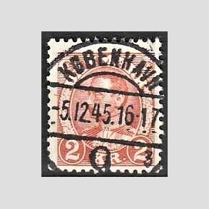 FRIMRKER DANMARK | 1934 - AFA 212 - Chr. X 2 Kr. brunrd - Lux Stemplet