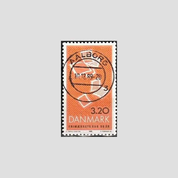 FRIMRKER DANMARK | 1989 - AFA 951 - Frimrkets Dag 50 r - 3,20 Kr. flerfarvet - Pragt Stemplet Aalborg