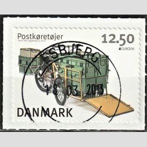 FRIM�RKER DANMARK | 2013 - AFA 1741 - Postk�ret�jer - 12,50 Kr. flerfarvet - Pragt Stemplet